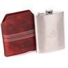 CRICKET-GIFTS Buffalo Leather Hip Flask 8oz 220ml