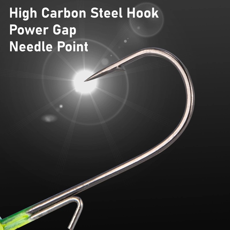 Dr.Fish 10 Pack 3D Eye Fishing Jig Heads Ball Swimbait