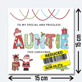 The Cards Man Funny Christmas card for your Auntie - Reduced price whoopsie comedy xmas greeting card
