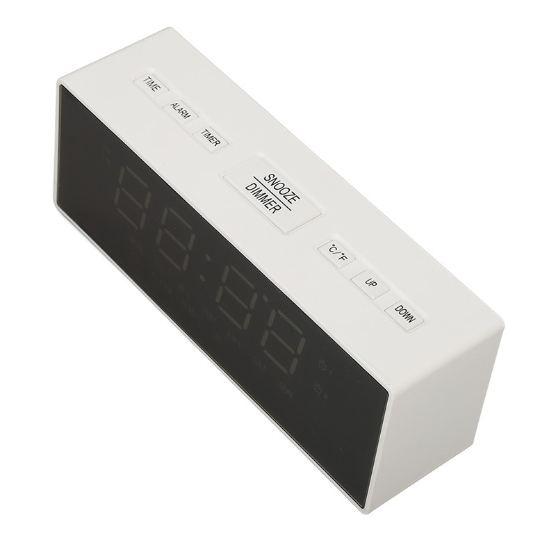 Digital Mirror Alarm Clock Multifunctional LED Mirror Electronic Clocks for