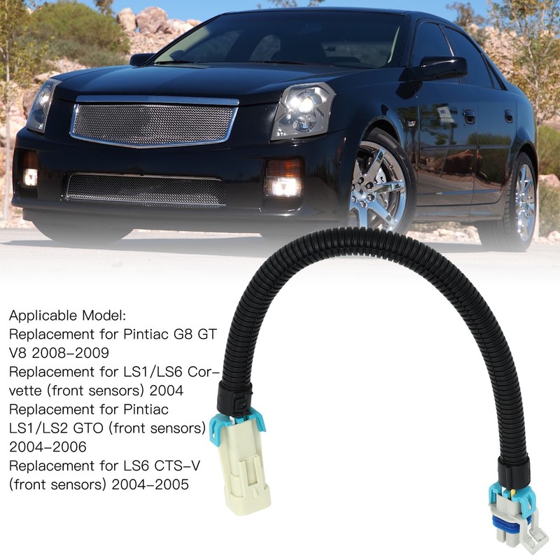 2PCS 12in Oxygen Sensor Wiring Harness Aging Resistant Black Replacement