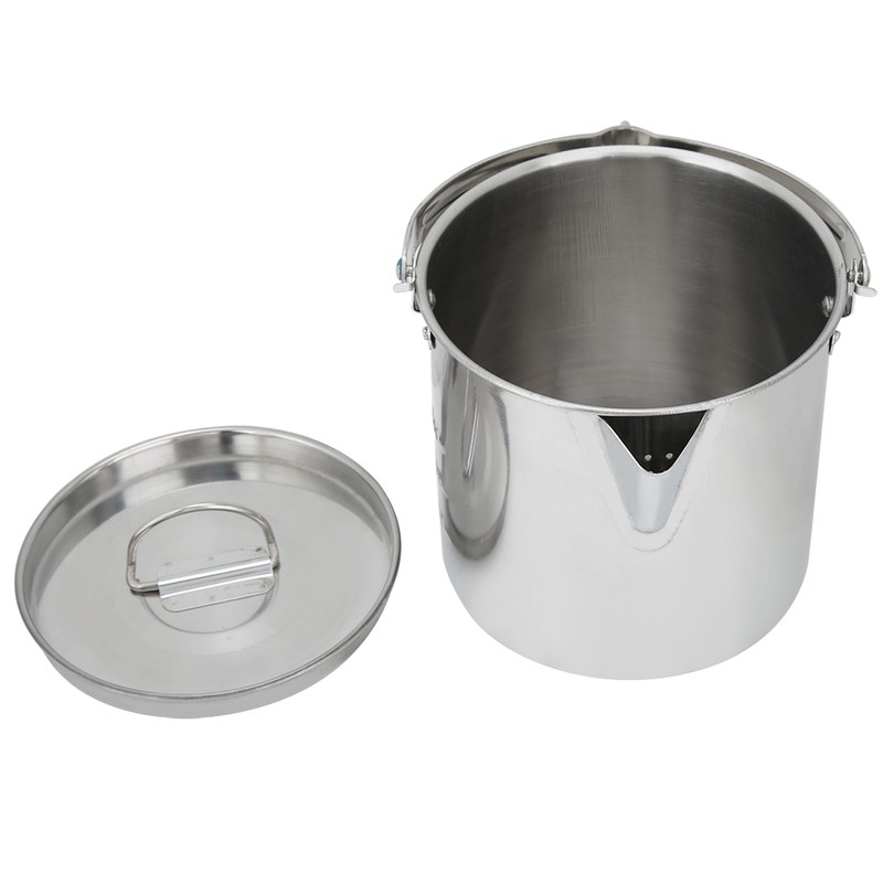 1.2L Outdoor Portable Camping Hiking Stainless Steel Hanging Water Pot