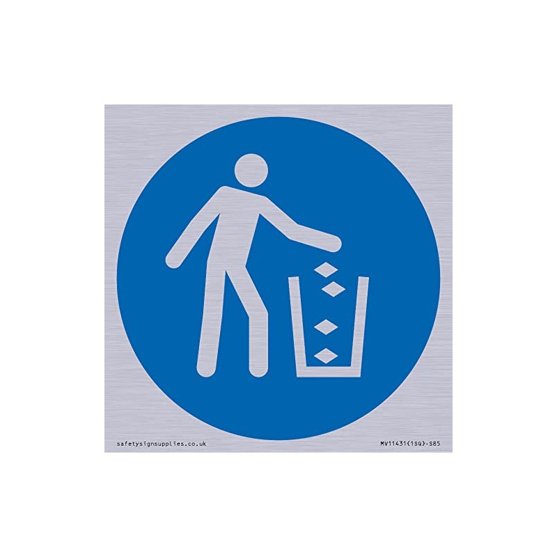 S85 Use Bin Sign 85mm x 85mm