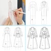 EXTCCT Fashion Drawing Template Ruler Set, Woman Sewing Humanoid Patterns