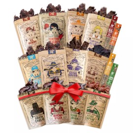 Augason Farms Beef Jerky & Meat Sticks Variety Pack | Beef Jerky Gifts for Men | High Prote...