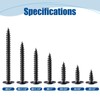 ANCHOREASE #8×1-1/4″ Wood Screw 200Pcs, Black Carbon Steel Standard Thread