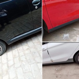 muekzru 8.2ft*3.15in Side Skirts for Cars Universal,Universal Rubber Anti-Scratch Side Skirts Edge Guards.Protector for Sedans, Truck, SUV Before and After Bumper (【2PCS】 8.2ft*3.15in)