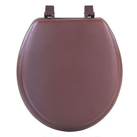 PrimeHome Collection Elite 17 Inch Soft Standard Vinyl Toilet Seat - Chocolate