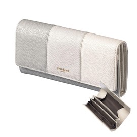 [VOICE] Align Light Women's 3 Color Kabuse Type, Ultra Lightweight, Only 7.1 oz (200 g), Long Wallet, Easy to Take Out, Vertical Type, Holds 40 Cards, Large Coin Purse, Present, Gift Boxed, GRAY