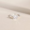 EAMTI 2CT 925 Sterling Silver Engagement Rings Princess Cut Cubic