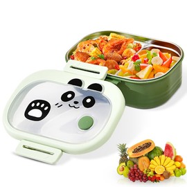 Peelanmall Lunchbox für Kinder, Brotdose Kinder mit Fächern, Brotdose Kinder, Bento Box Kinder, Edelstahl Lunchbox Frühstücksbox, mit Fächern für Kinder, Frühstücksbox Vesperdose Kindergarten