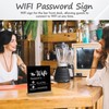 FLATRI Wifi Sign, Wooden Wifi Sign for Guests for Restaurant