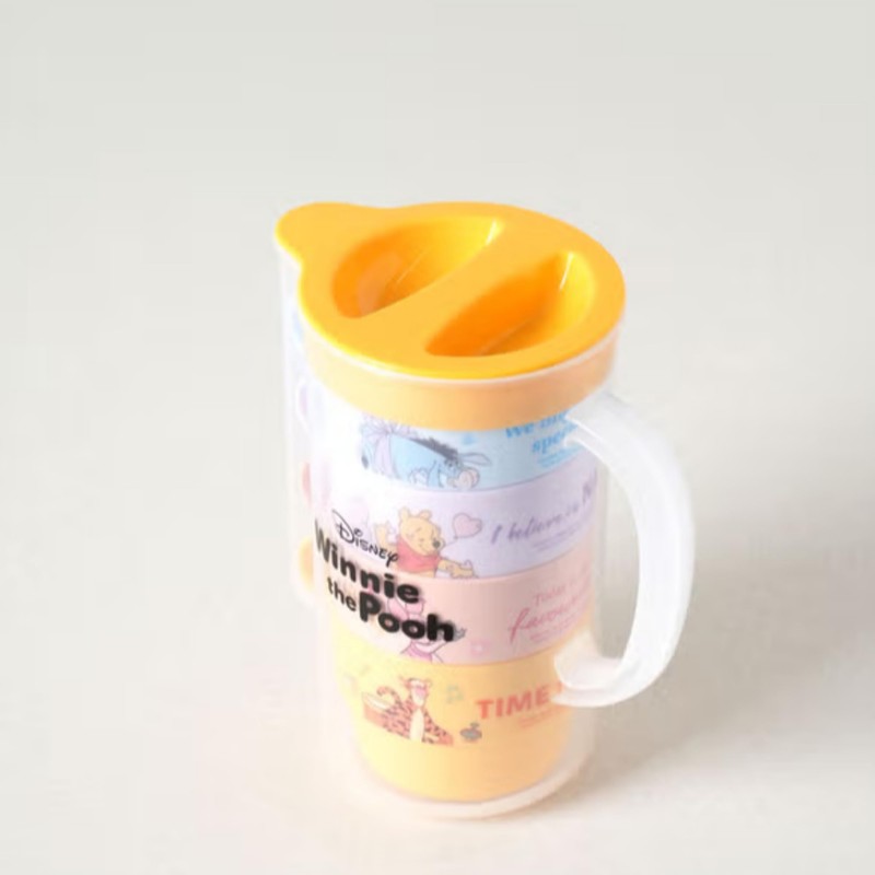Bear-Pooh Portable Cup Set with Pitcher - Stackable 4 Cup