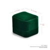 Oirlv Dark Green Velvet Ring Box Luxury Ring Box Flip