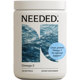 Needed. Prenatal Omega-3 - High Potency Dose of Sustainably Sourced Fish Oil, 1000mg DHA, 1000mg EPA, Encased in a Gelatin-Free, Plant-Based Softgel Shell