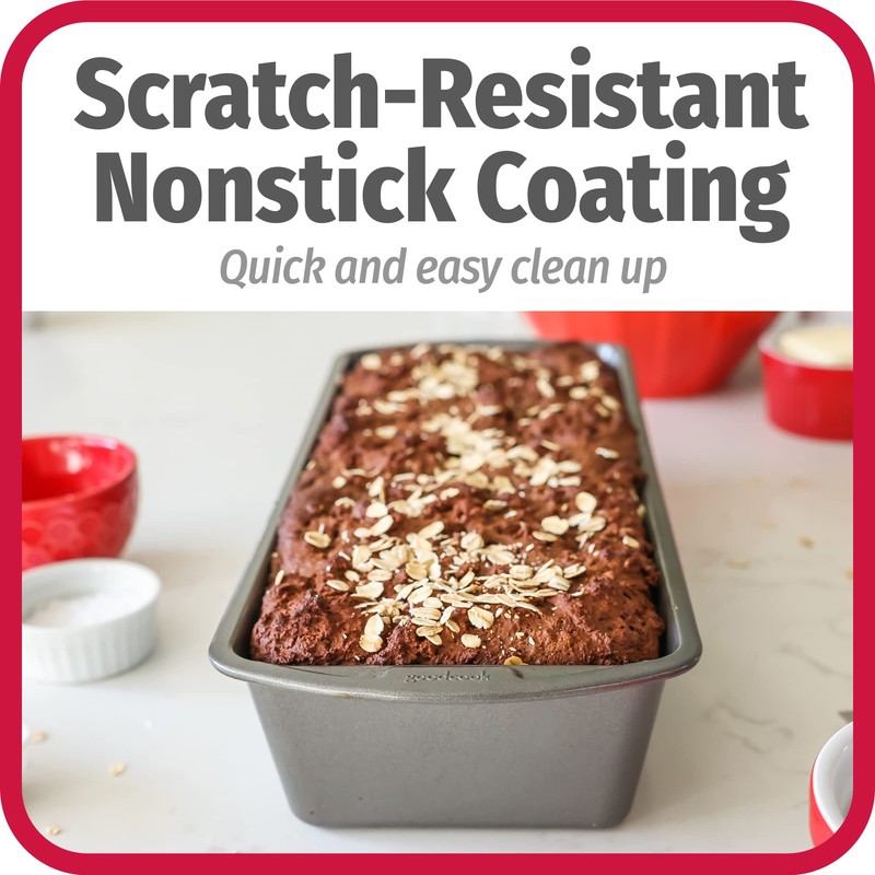 GoodCook Nonstick Loaf Pan Extra-Large Heavy-Duty Steel Bakeware with Easy-Clean