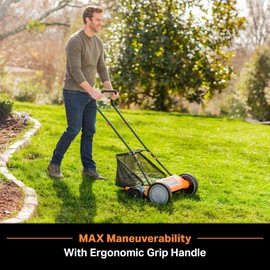 LawnMaster LMRM1801 Push Reel Lawn Mower 18-Inch 5-Blade