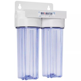Max Water Two Stage Whole House Water Filter System 10"x 2.5", 3/4" Port, WITHOUT Filters