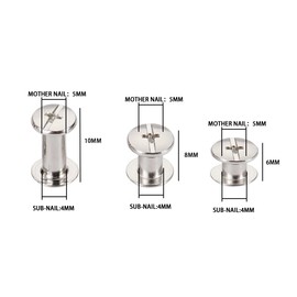 MenYiYDS - 30 Sets of Binding Screws 5 mm Screw Rivet Chicago Binding Screws Kit 3 Sizes of Binding Screws M5 Turnbuckle, Suitable for Leather Book Paper Tape Menu DIY Crafts