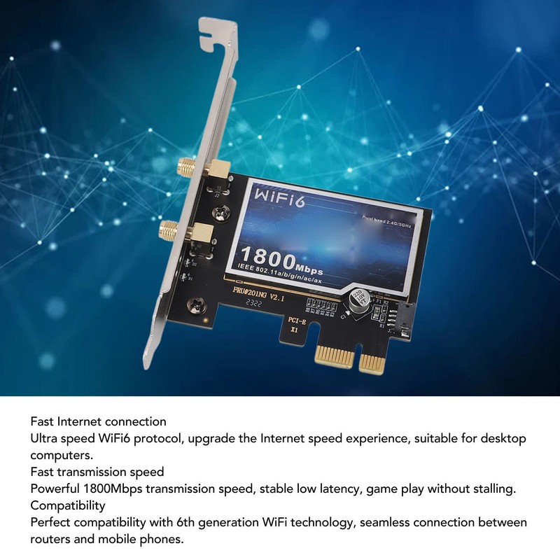 PCIE Wireless Network Card Desktop Dual Band Gigabit Network Card