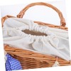 WHAMVOX Elegant Rattan Flower Basket Handmade Children's Woven Basket Square