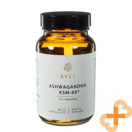 AVEL Ashwagandha KSM-66 90 Capsules Stress Relief Sleep Support Supplement
