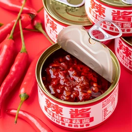 InstantMushroom Sauce，Chili Paste，Mushroom sauce，80g/3can, 240g，8.47oz Cans Chili Flavo Sauce, Picked Red Green Peppers, Delicious Mushrooms.