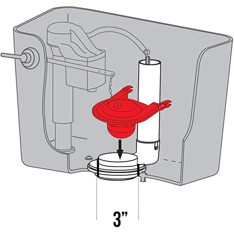 FlushLine 3" Flapper Replacement for Toto G-Max Toilet, THU092-2, THU138S,