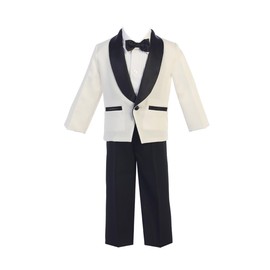 Boys Tuxedo Ivory Tuxedo Jacket Toddler Children Tuxedos Suit Size 18-24 mo