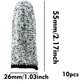 Finger Cots Cut Resistant Protection, 10 Pieces Reusable Finger Thumb for Work,Kitchen,Garden,Sculpture