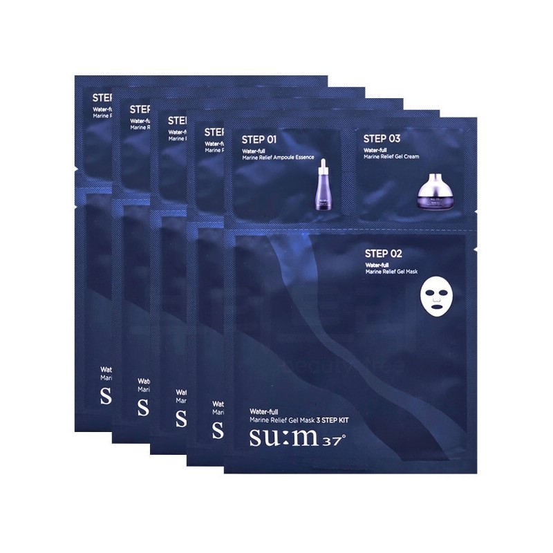 Sum37 Waterful Marine Relief Gel Mask 3-Step Kit X 5