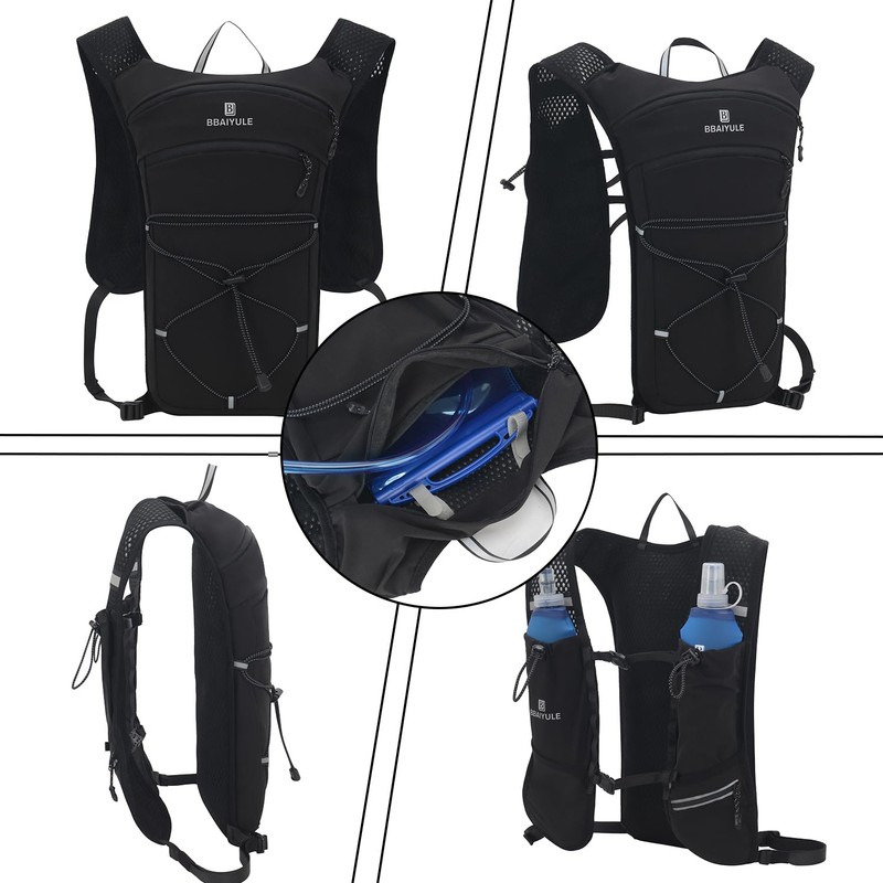 BBAIYULE® Hydration Backpack with Optional Hydration Bladder, BPA-Free, Running Backpack,
