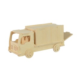 Pebaro 354S fretsaw template truck, 3 mm plywood, DIN A4, motif pre-printed, saw with fretsaw curve, craft, paint, ready, fretsaws, craft with wood, gift idea