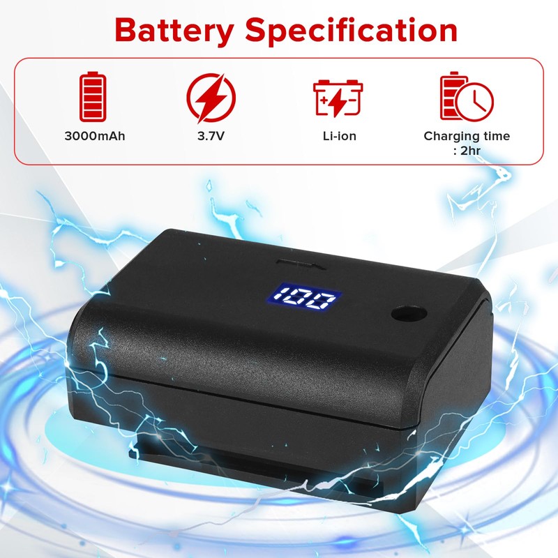 8" Electric Vacuum Suction Cups Lifter with Battery 3000mAh Max