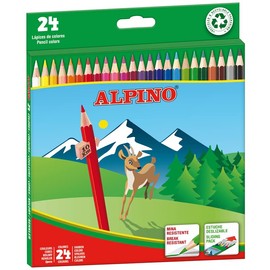 Alpino School Supplies Pack | 24 Colouring Pencils + 24 Standard Markers + Case with 12 Colouring Pencils | School Supplies Pack