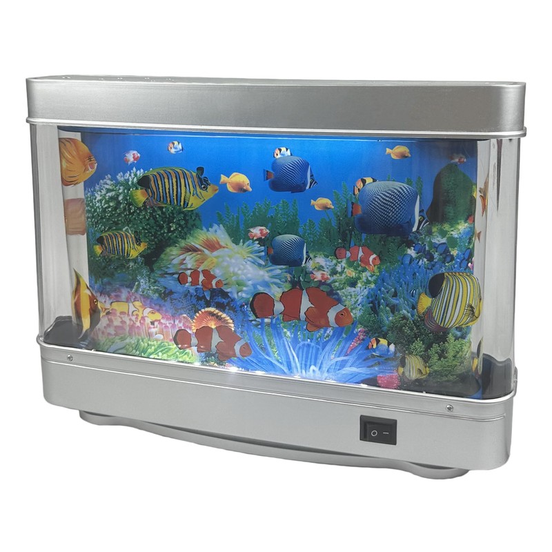 Tokenkuko Fake Fish Tank Mini Aquarium,Artificial Tropical Fish Decorative,Fake Aquarium