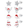 Diamday 4 Pairs 925 Sterling Silver Christmas Earrings for Women