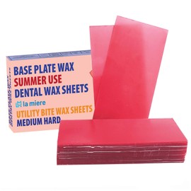 LA MIERE 20PCS Summer USE 280G Medium Tough, Dental Base Plate Wax - Molding Casting Wax Sheet Denture Utility Bite Casting Sheets, Modeling Filling Laboratory Supply Lab Dentist Auxiliary Material