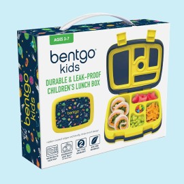 Bentgo Kids Brights Leak-Proof, 5-Compartment Bento-Style SPACE
