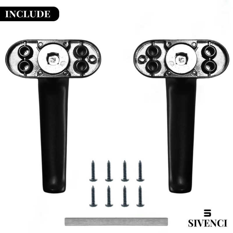 Sivenci Aluminium Door Handle Set | Rosette Handle | Oval