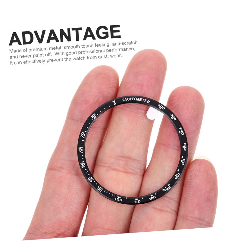 TEHAUX Smartwatch Bezel Ring Protector Metal Bezel Cover for Watch