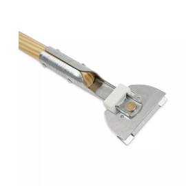 Boardwalk 1490 1 in. x 60 in. Swivel Head Clip-On Dust Mop Handle - Natural New