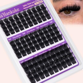 Wispy Lash Clusters Volume Eyelash Clusters Thick Manga Cluster Eyelash Extensions 12-16MM D Curve Lashes Clusters Wide-Span Spiky Individual Lashes DIY Salon-Like Anime Cluster Lashes by Boahankuke