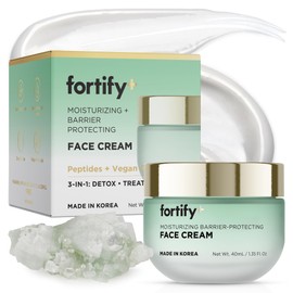 Fortify 9-in-1 Face Cream w/Peptides & Vegan Collagen - Moisturizing + Barrier Protecting - Dermatologist Tested, Clean Beauty, All Skin Types - Anti-Aging Korean Skincare - 50mL/1.7Fl.Oz