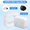 Fydun Pet Fountain Water Feeder Filters, 5Pcs Incl 4 Activated