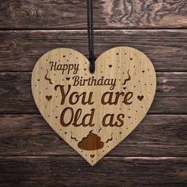 Red Ocean Funny Birthday For Him Her Engraved Heart 40th 50th 60th 70th Birthday Gift For Men Women