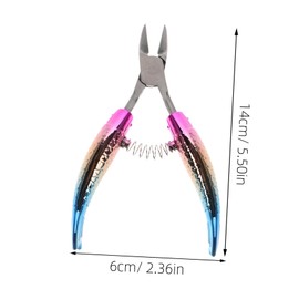 VICASKY Rainbow Cuticle Cutter Ergonomic Stainless Steel Nail Trimmer with Eagle Beak Fishtail Tips for Salon Manicures Precision Cuticle Nippers for Fingernails Toenails