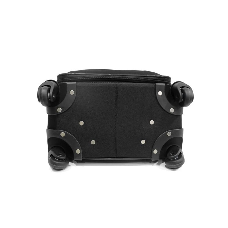 Mczan 3-Piece Softside Luggage Set, Black