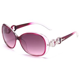 BOUACOUA Women's Oversized Sunglasses, UV400 Protection Glasses with Large Frame, Purple