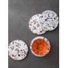 LIFVER Absorbent Drink Coasters with Holder, Set of 6 Ceramic
